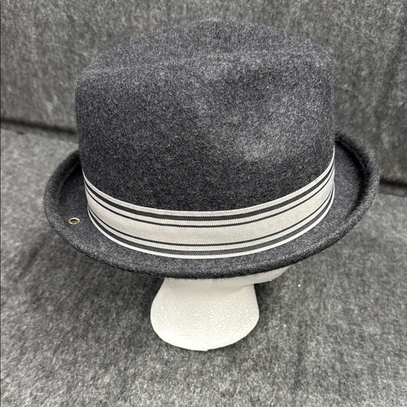 Peter Grimm Charcoal Fedora with Striped Accent - Picture 4 of 8